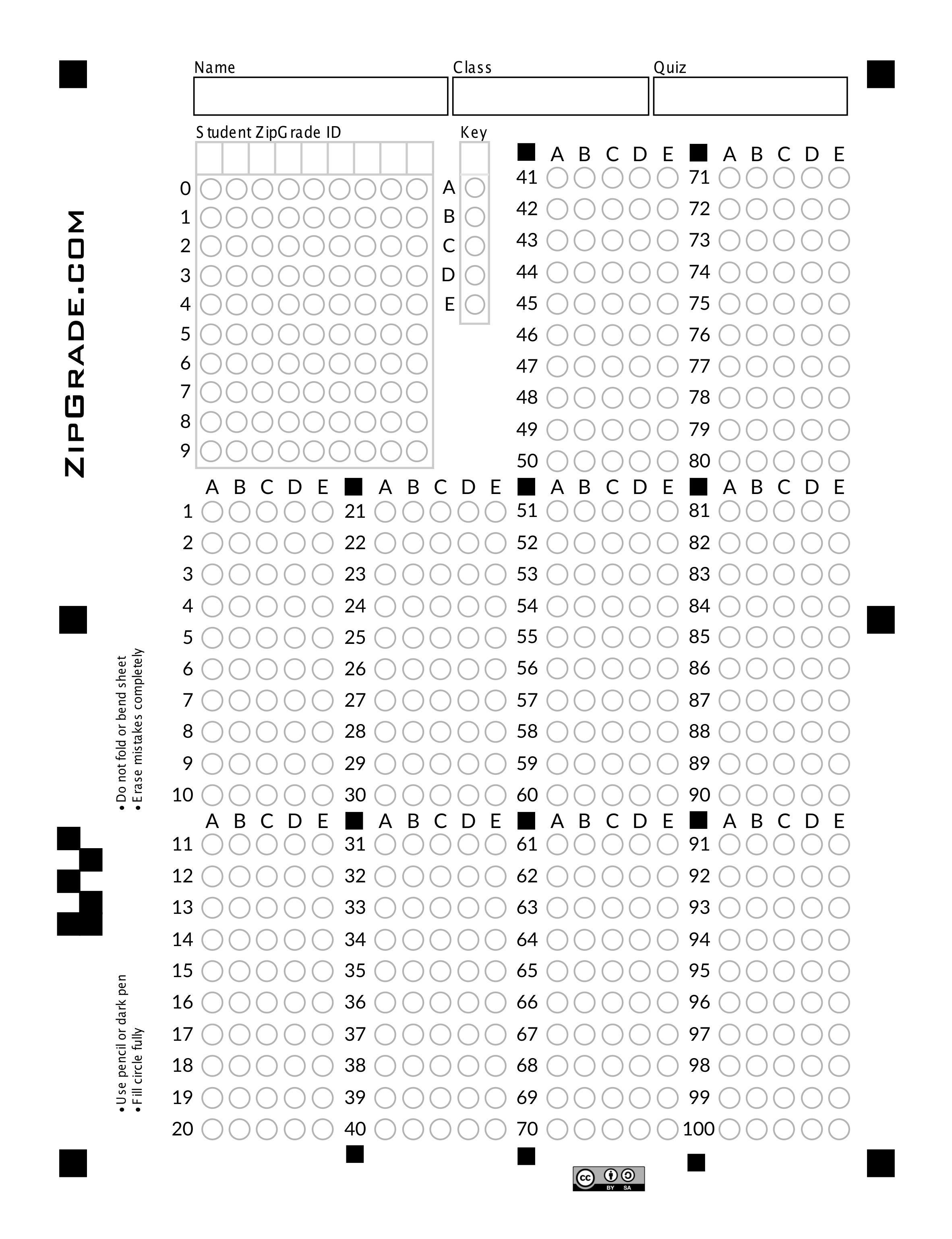 100 бланк ответы. ZIPGRADE бланк. Zip Grade бланк. Zip Grade лист ответа. Бланка ZIPGRADE.